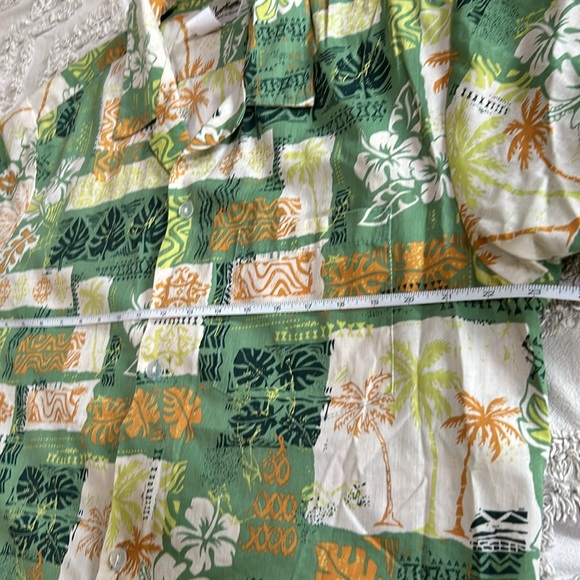 Vintage Howie Made in Hawaii Green Hawaiian Button Front Shirt Size Large - Picture 11 of 13